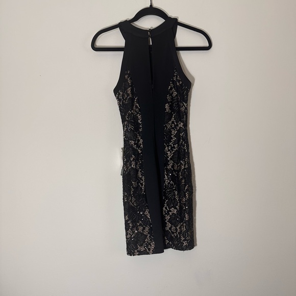 BCX Lace Sequin bodycon evening cocktail dress black size 0 NWT - Picture 9 of 15